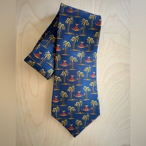 Salvatore Ferragamo desert palm trees print tie